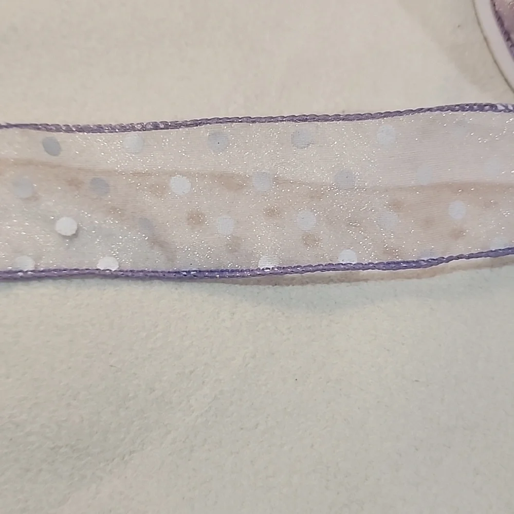 3 Rolls Purples Kirkland Wire-edged Ribbon, 138 yards approx total